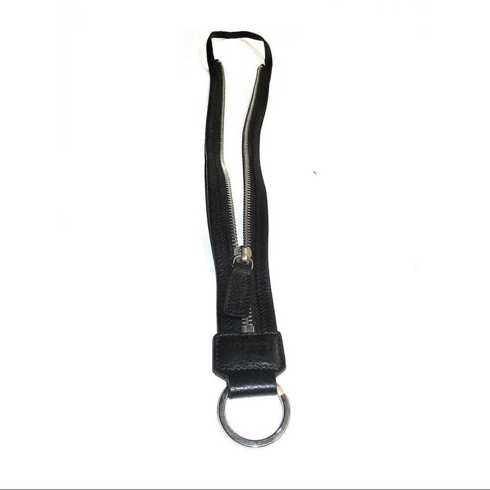 Raf Simmons Leather Zip lanyard
